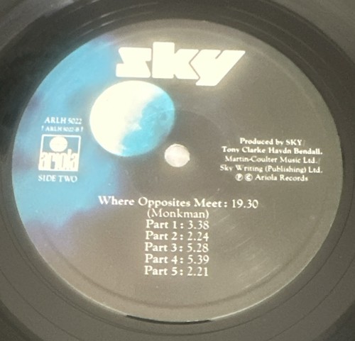 Sky - Sky ~ LP Vinyl Schallplatte Prog Rock EX / EX Zustand - Bild 5 von 8