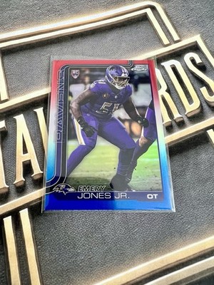 Emery Jones JR. - 2025 Topps Chrome Red White & Blue Refractor - (RC) Ravens