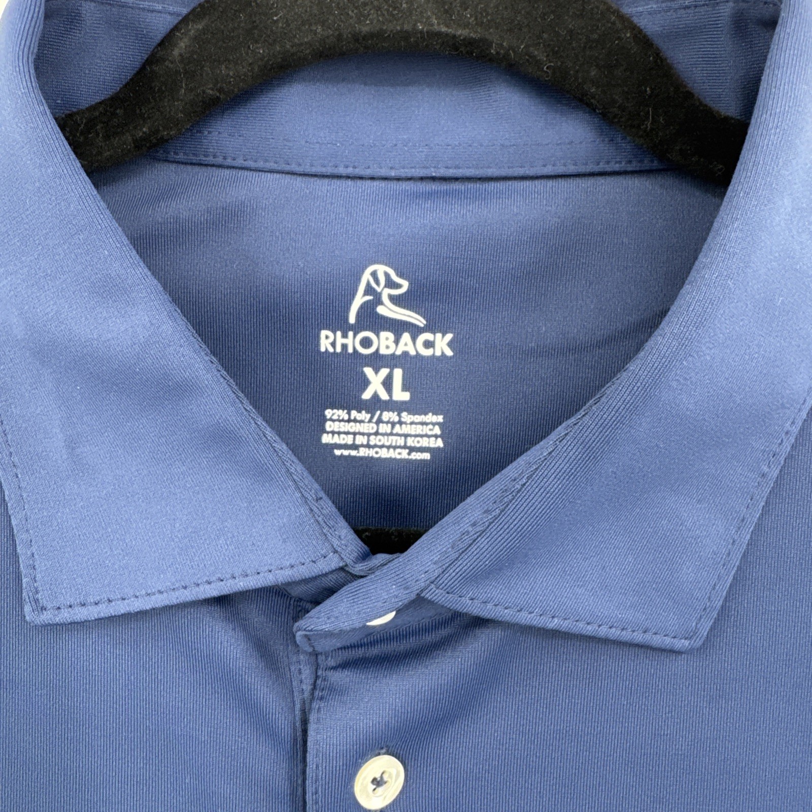 Rhoback Solid Navy Blue Performance Stretch Short… - image 4