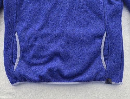 L.L.Bean Sweater Womens Small Petite Blue Heather Quarter Snap Fleece Pullover - Picture 4 of 11