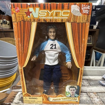 N Sync Justin Timberlake Collectible Marionette Living Toyz Figure Doll in Box