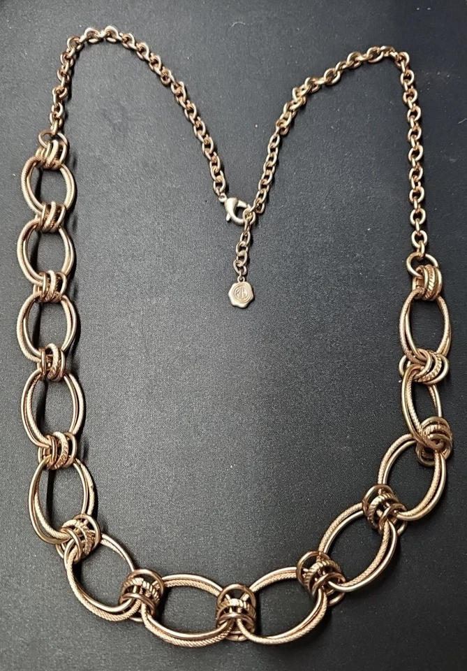 R.J. Graziano серебристого тона большой и маленький круг ссылка цепочка ожерелье - Изображение 2 из 4