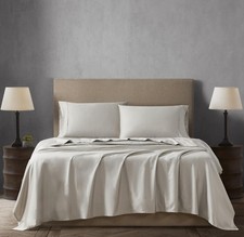 4 Pcs 100 Cotton Queen Sheet Set, Taupe, 400 Thread Count, Sateen Weave, Dee...