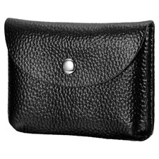Leather Coin Purse, Small Coin Pouch, Pocket Pouch Change Purse Wallet, Black