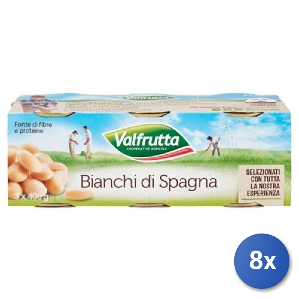 8X Multipack Valfrutta White Beans 400X3