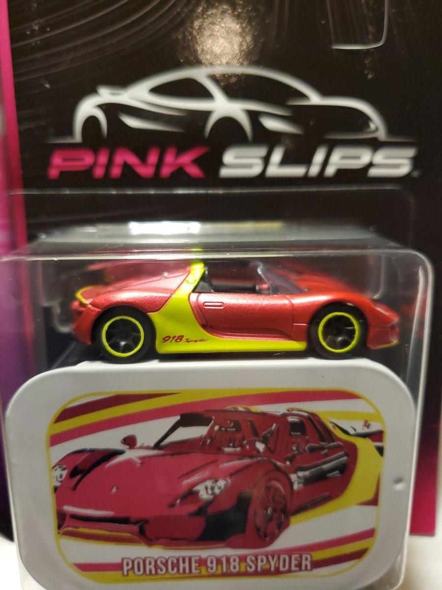 Jada Pink Slips 1:64 Porsche 918 Spyder Metallic Pink Tin