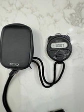 SEIKO STOPWATCH TIMEKEEPER SSBJ025 Digital quartz Great for sports Black