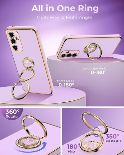 XYZ for Galaxy A14 5G Case with Stand, Samsung 5G, Purple - Picture 3 of 6