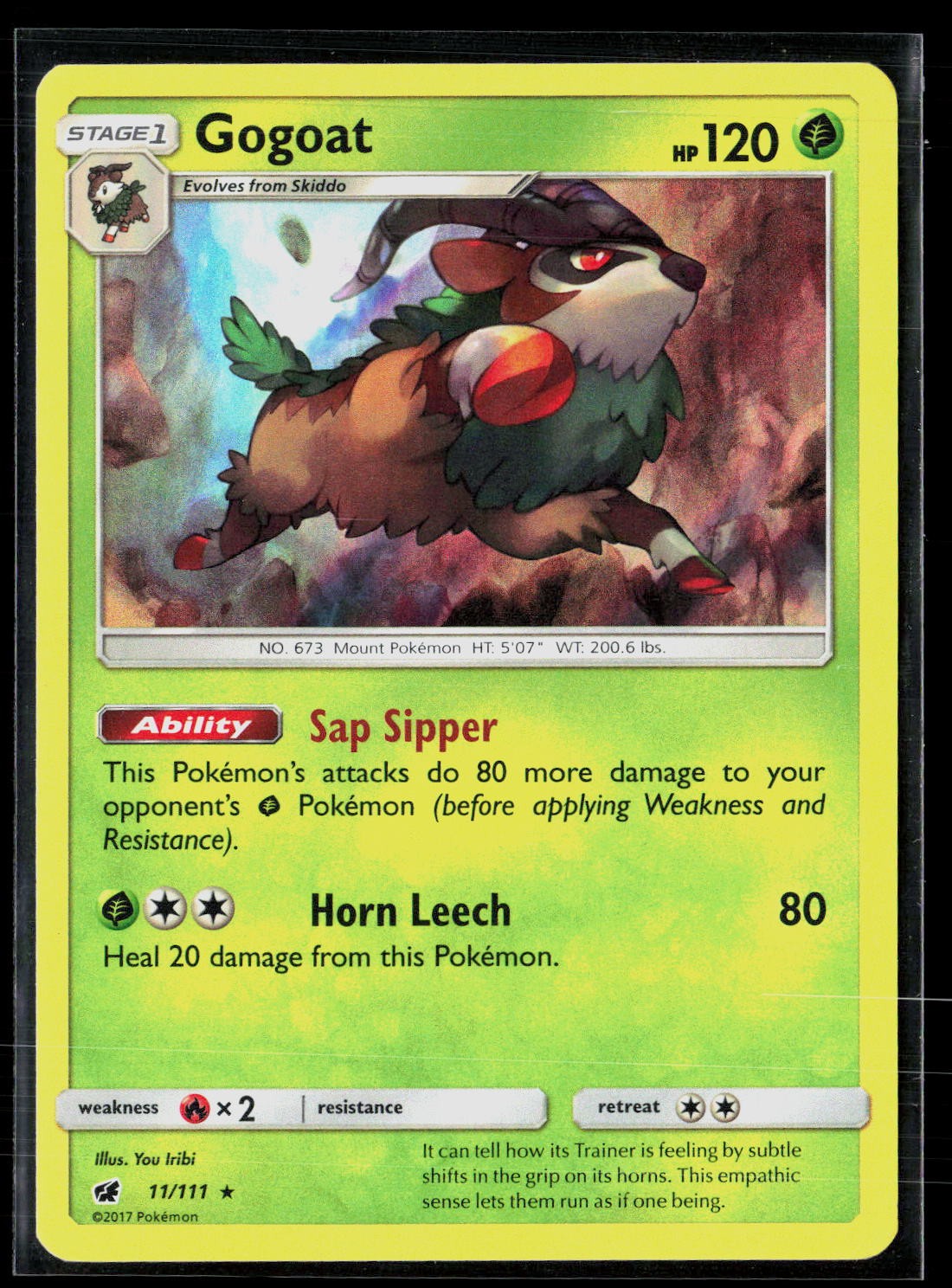 Gogoat 11/111 Rare Holo Crimson Invasion Pokemon LP