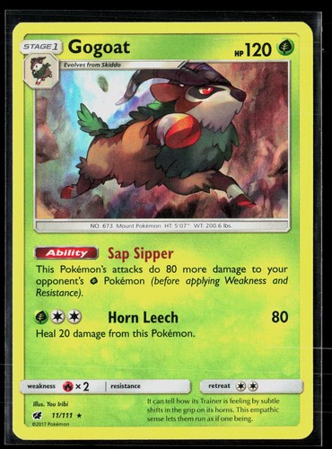 Gogoat 11/111 Rare Holo Crimson Invasion Pokemon LP