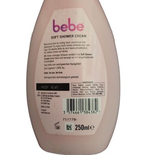 33,32EUR/1l Bebe Soft Shower Cream Cremedusche Pflegedusche 250ml Flasche - Bild 3 von 7