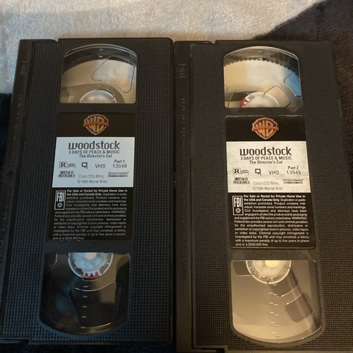 Woodstock: Three Days of Peace  Music (VHS, 1999, 2-Tape Set) - Picture 3 of 3