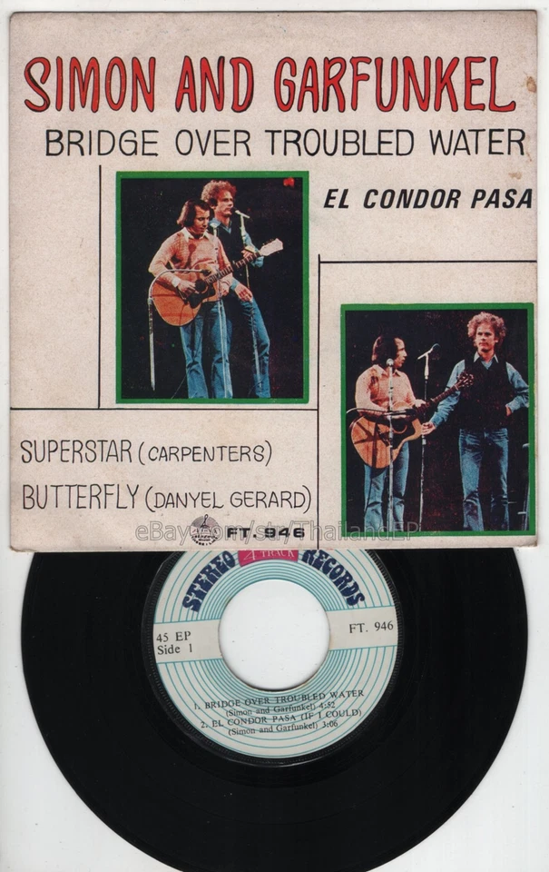 Simon And Garfunkel / Carpenters /Danyel Gerard THAI EP 7" THAILAND 45RPM - Image 2 of 3