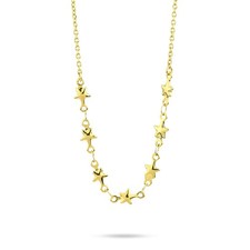 Collana da Donna Mya Boccadamo in Acciaio Stelle Dorate Centrali PG GR24