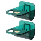  2 Pcs Wall Mounted Soap Holder Shower Bottle Shampoo Dispenser Rack
