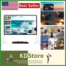 Portable 100-Inch Outdoor & Indoor Projection Screen with Stand