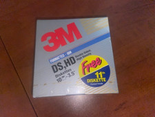 3M Double Sided DS,HD Diskettes 11-Pack Formatted IBM Sealed New