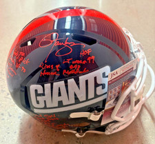 LAWRENCE TAYLOR SIGNED FULL SIZE REPLICA HELMET JSA COA 25 INSCRIPTIONS GIANTS