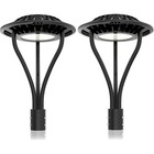 2x 150W LED Post Top Light Outdoor Circular Area Pole Fixture with Dusk to Dawn