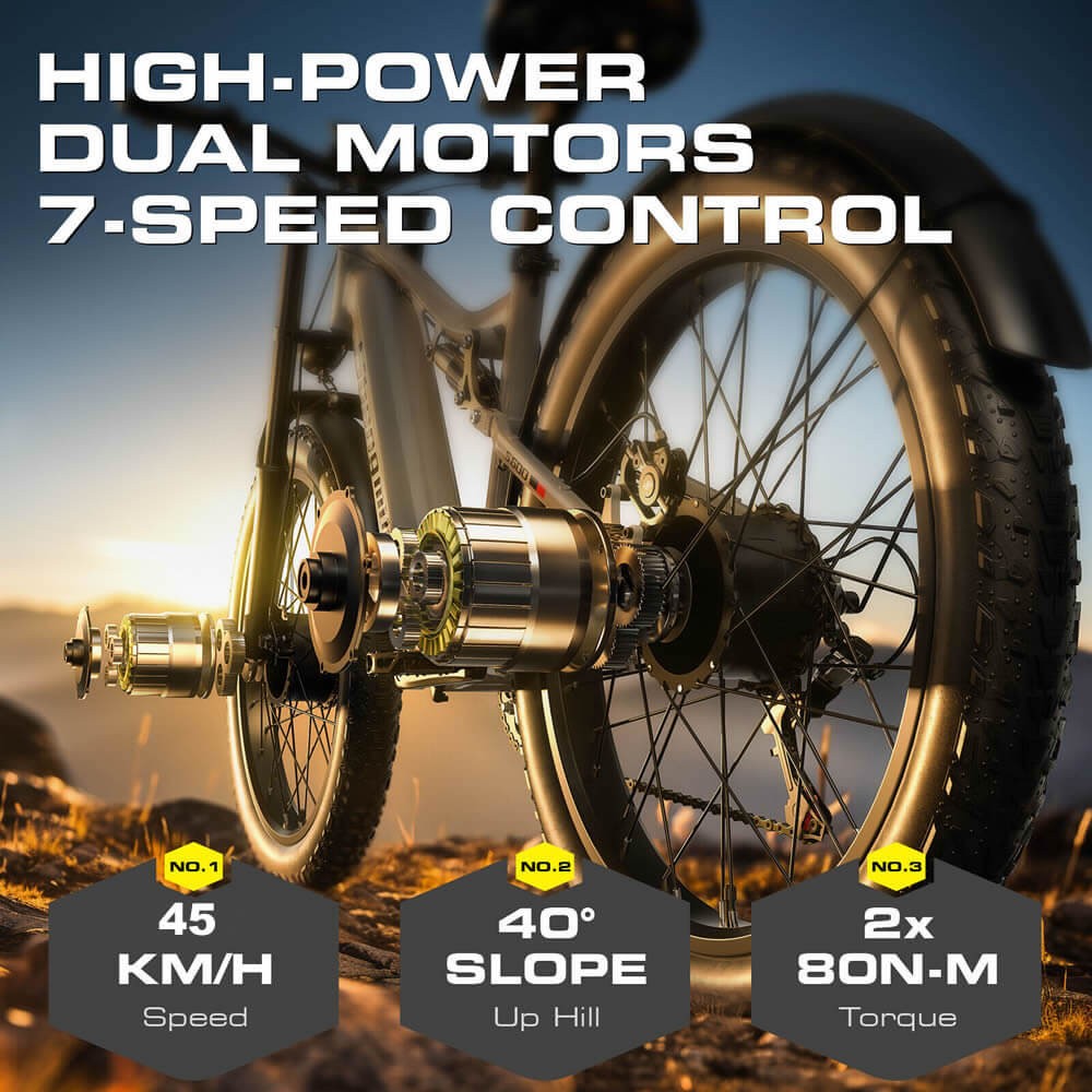 Shengmilo S600 2000W Electric Bike 48V 17.5AH 26" E-MountainBike Off-Road 45KM/H