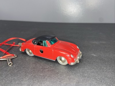 Vintage Lilliput Schuco Micro Racer 1047 Porsche 356 RED Tin