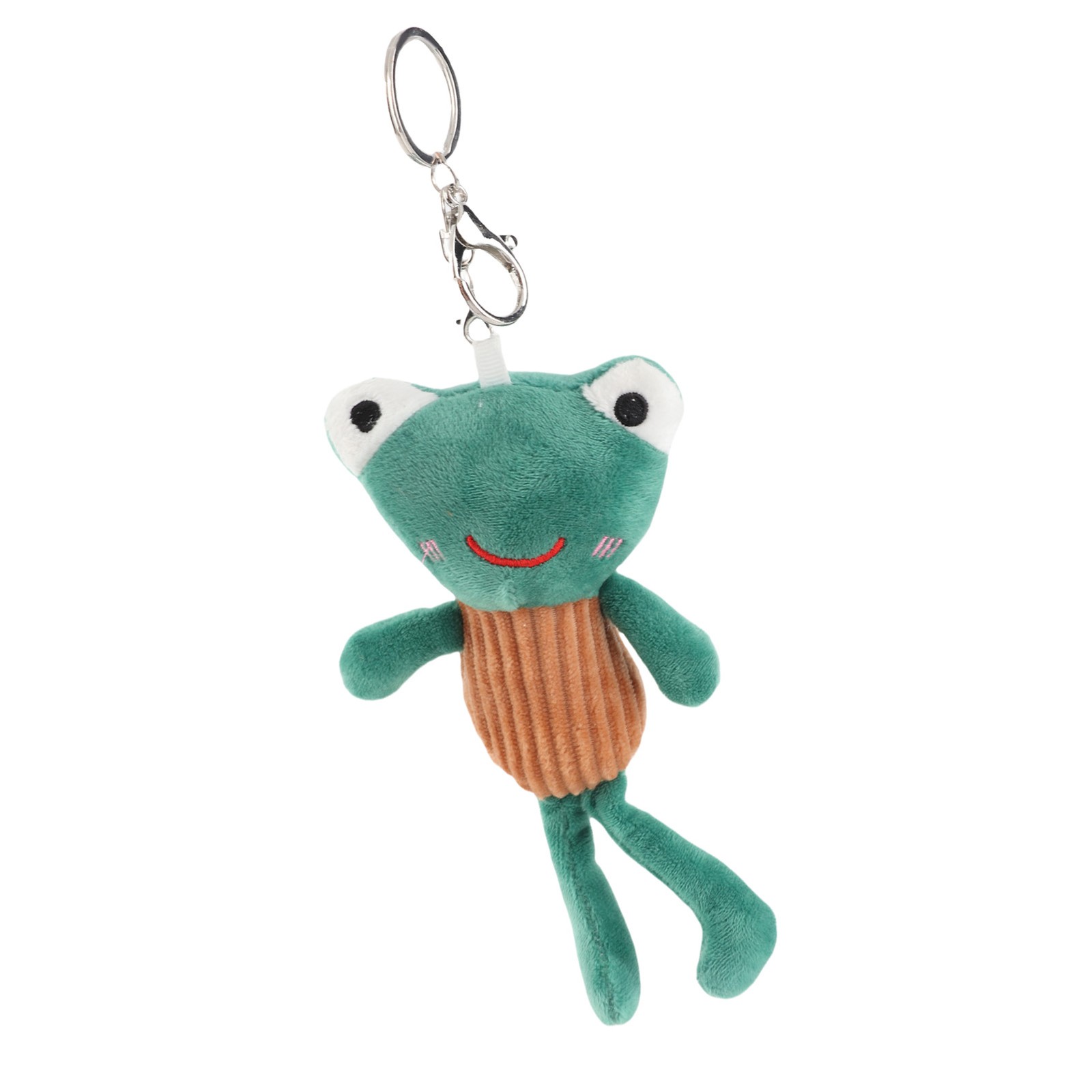 ⁺Cute Animal Keychain Striped Soft Plush Cartoon Animal Pendant Key Rings For