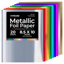 Hygloss Metallic Foil Paper 10 Assorted Colors,