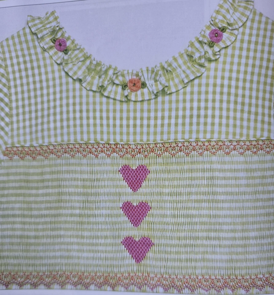 Mameluco Tren Vasco Top Campesino Adulto De Colección Corazón Patrón Smocking Revista 62 Foto 4 de 4