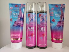 Bath Body Works Paris Amour 2 Fine Fragrance Mist Spray 2 Body Cream Set Of 4