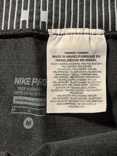 Nike Pro Hypercool Capri knit leggings womens black Medium compression - Picture 5 of 12