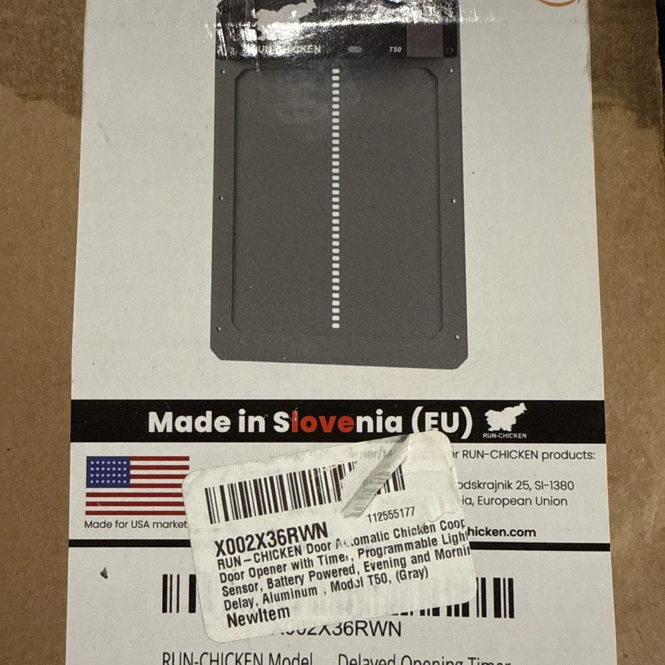 原装 RUN-CHICKEN T50 门灰色自动鸡舍开门器  — 第 2/2 张图片