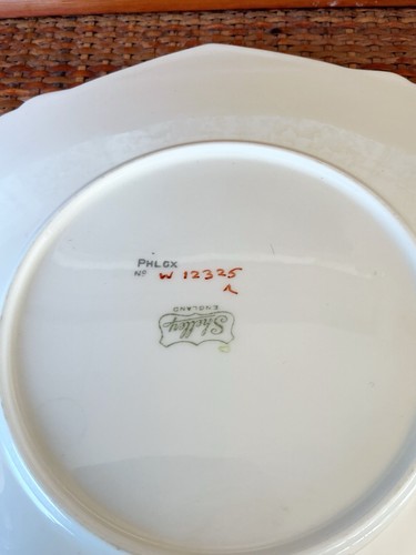 Shelley Phlox Art Deco floral Bone China Cake Plate - Picture 3 of 6
