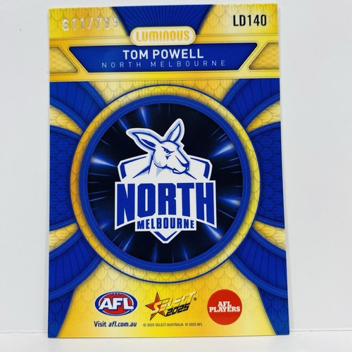 2025 Select AFL Footy Stars Dragon Scales Tom Powell North Melbourne 611/799 - Bild 2 von 3