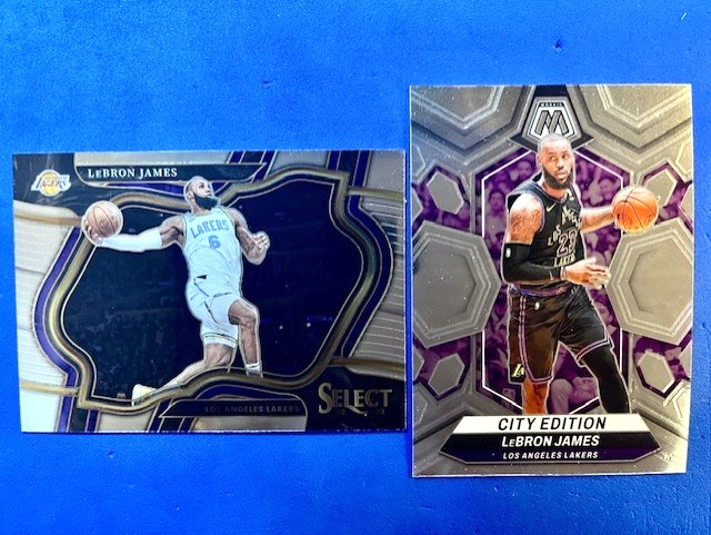 LeBron James 2022-23 Panini Select Courtside & 2023-24 Mosaic City Edition