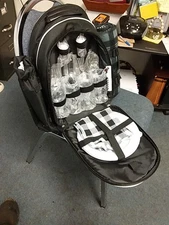 Picnic Backpack For 4 New Without Tags  Unbranded Neat Item  !