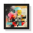 Framed Vertical Art Print, Abstract Wall Decor, Modern Home Art, Colorful [...]