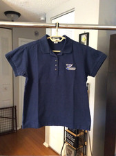 St Louis Blues Blue Embroidered Polyester Polo Shirt Ladies Women Medium Antigua