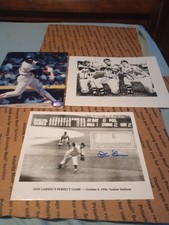  Eddie Mathews , Jim Rice ,Don Larson 8x10 Photo Signed Autograph Pictures 