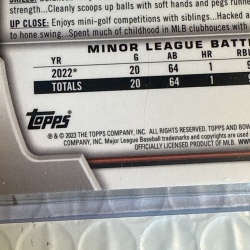 Jackson Holliday 2023 Bowman Chrome BCP-227 Baltimore Orioles Base QTY - Picture 8 of 8