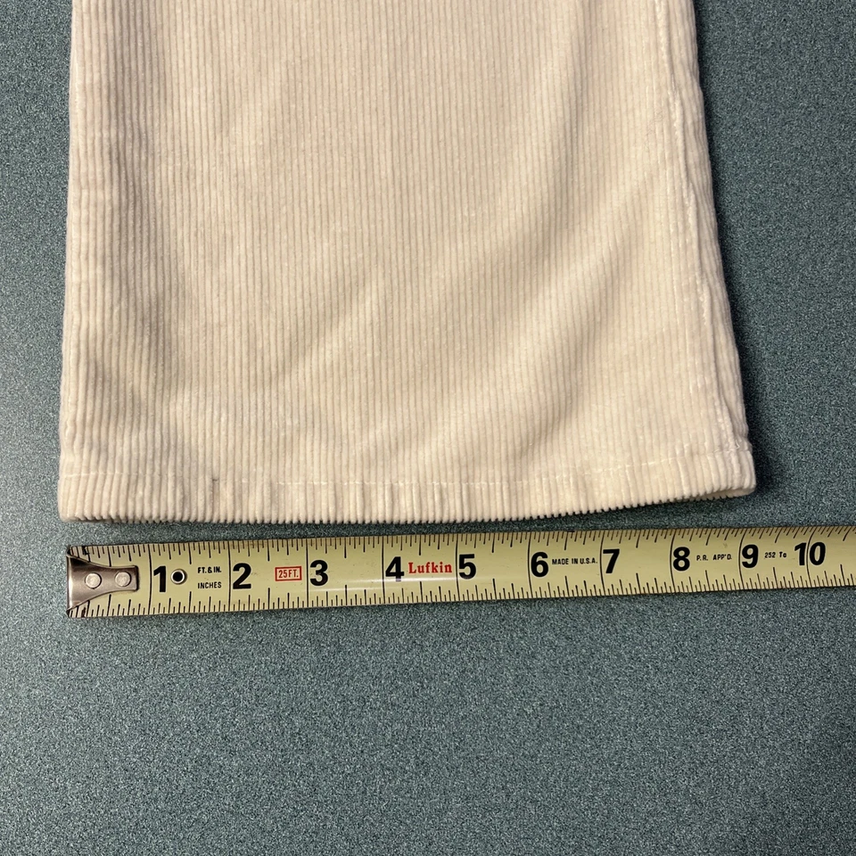 Pantalones de mezclilla Chaps para mujer clásicos vintage marfil talla 10 nuevos con etiquetas pana elástica  Foto 3 de 4