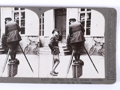 WW1 Prince of Wales Filmkamera Cinematography Stereoview Card 80 Realistic