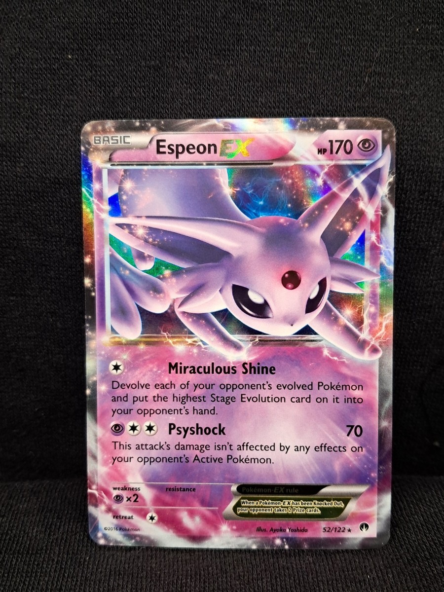 ポケモンカードkiz Espeon EX 52/122 XY Breakpoint Ultra Rare Holo Pokemon Card