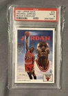 1991 UPPER DECK MICHAEL JORDAN BASKETBALL CARD #75 BULLS CHECKLIST PSA 9 - GOAT!