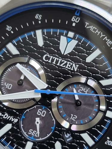 NEW✅TACHYMETER✅ Citizen Eco-Drive Black Dial Chronograph Men's Watch CA4560-81E - Afbeelding 3 van 15