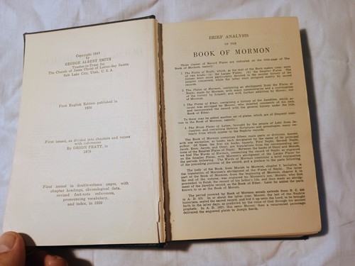Vintage 1949 Book Of Mormon Church Of Jesus Christ Latter-Day Saints Hardcover - Foto 9 di 20
