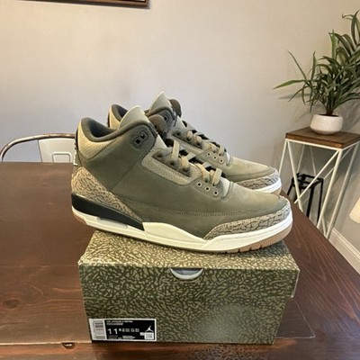Jordan Air Jordan 3 Retro Family Affair DN3707-202 Olive Leather Elephant Print