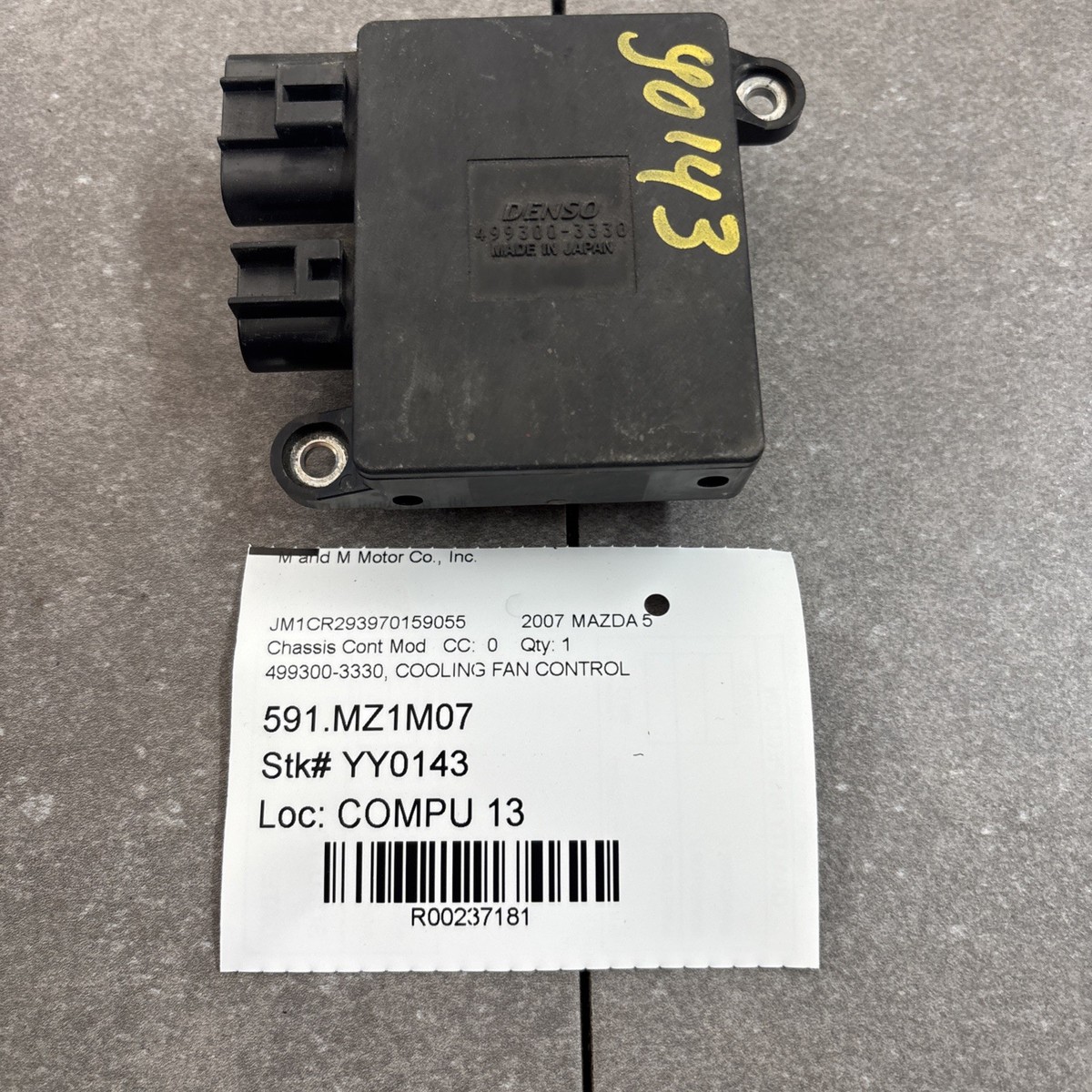 2007 Mazda 5 Cooling Fan Control Module 499300-3330 | eBay