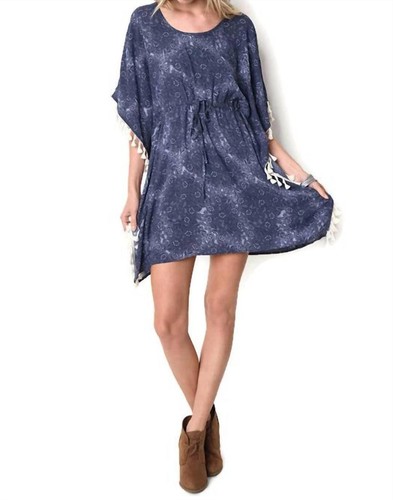 Umgee Bohemian Tassel Dress Size S/M - Foto 1 di 3