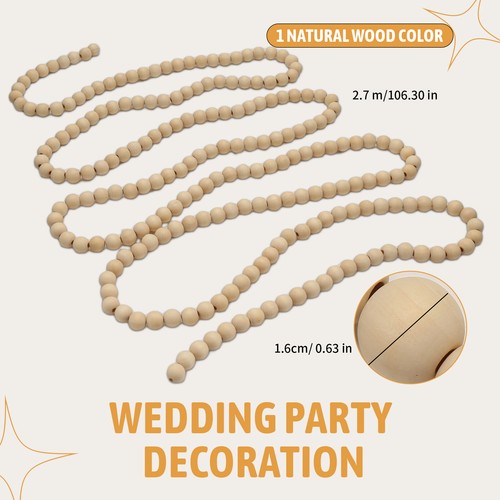 9 pies perlas naturales Navidad guirnalda Navidad guirnalda árbol 9922 - Imagen 4 de 4