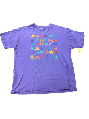 Vtg Hanes Arizona Sonora Desert Museum T Shirt Mens XL Purple Single Stitch USA